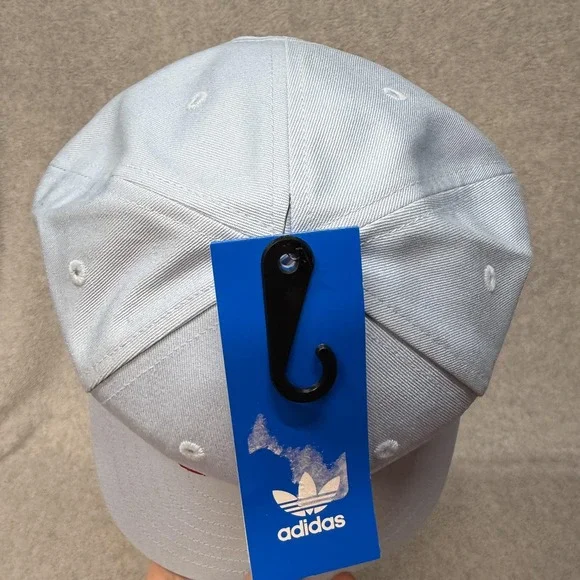 Adidas Hat Cap Snap Back Mens One Size Blue OG Patch 5 Panel Twill Trefoil Logo - Picture 5 of 9